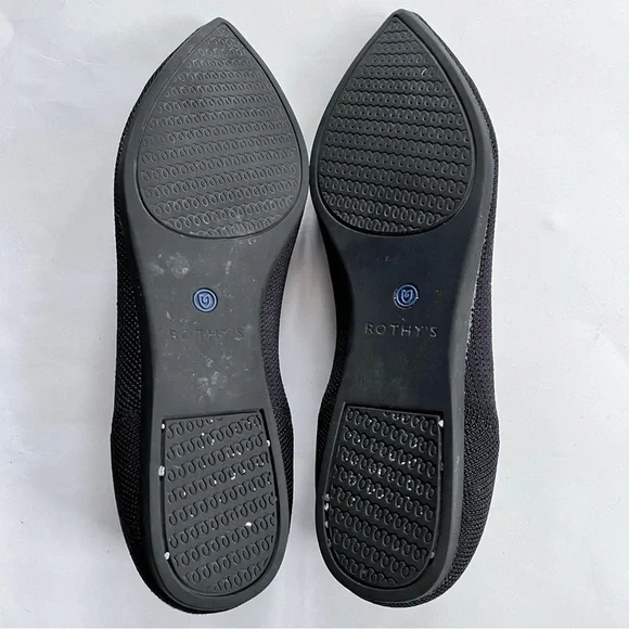 Rothy’s The Point II Black Minimalist Pointy Flats Size 8 - Picture 14 of 14